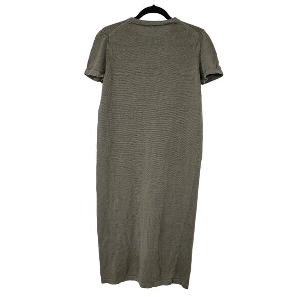 Jenni Kayne 100% Linen Everyday T Shirt Dress Sz XS Sage Green Knit Minimalist - Picture 3 of 8